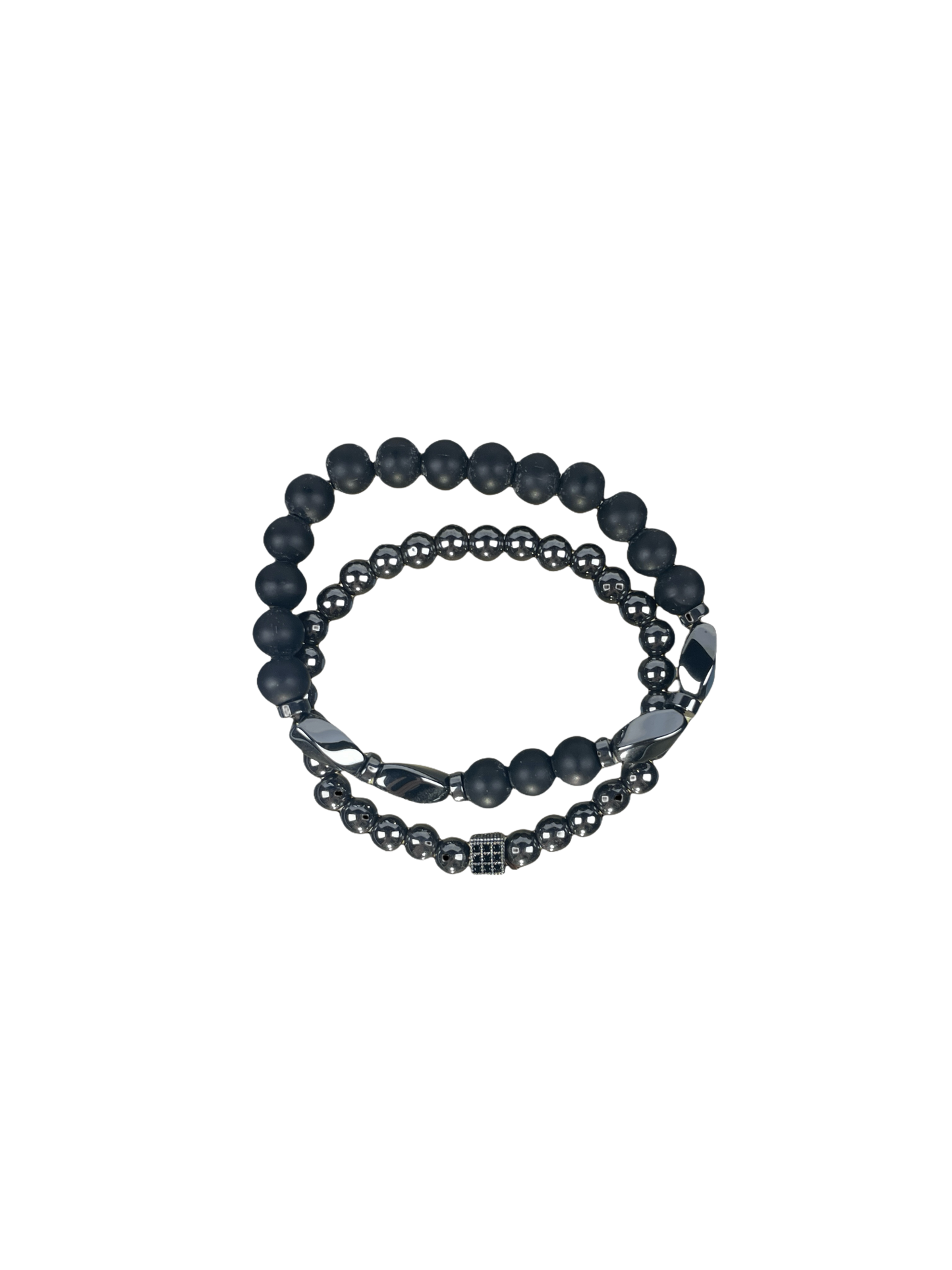 Black Gallstone Dark Minimalist Bracelet