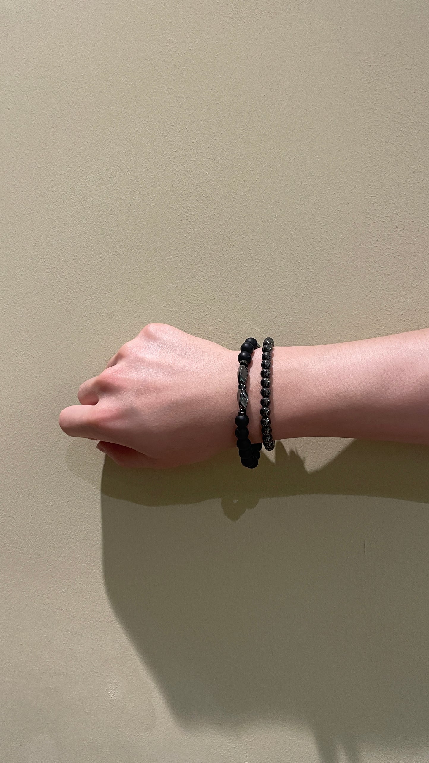 Black Gallstone Dark Minimalist Bracelet