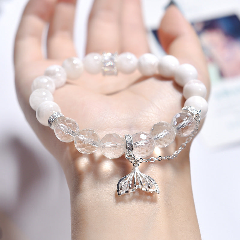 Snow Phantom Fish Tail Faceted Bracelet