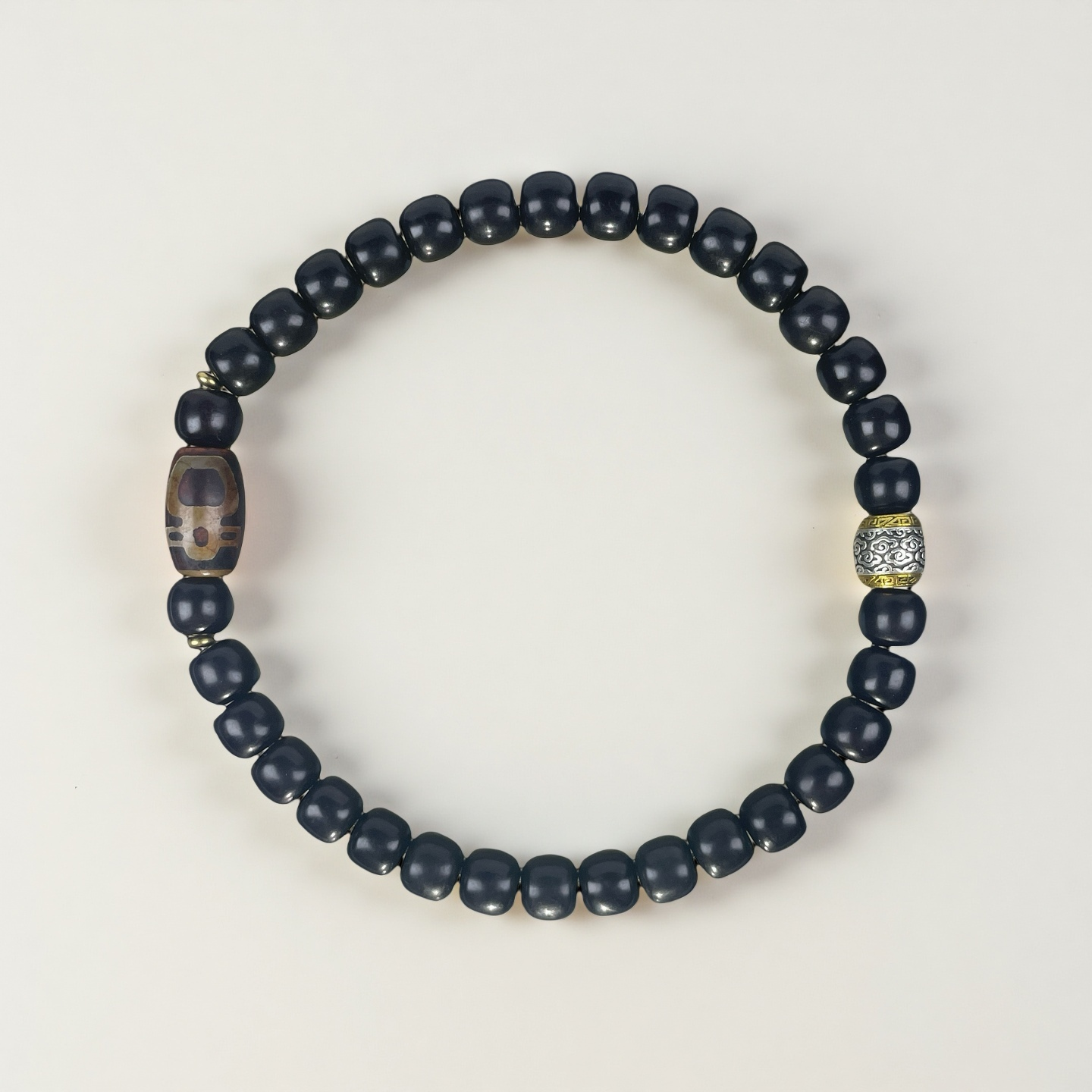 Ink-Core Bodhi × Nine-Eyed Dzi Tibetan Protection