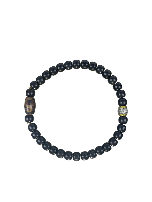 Ink-Core Bodhi × Nine-Eyed Dzi Tibetan Protection