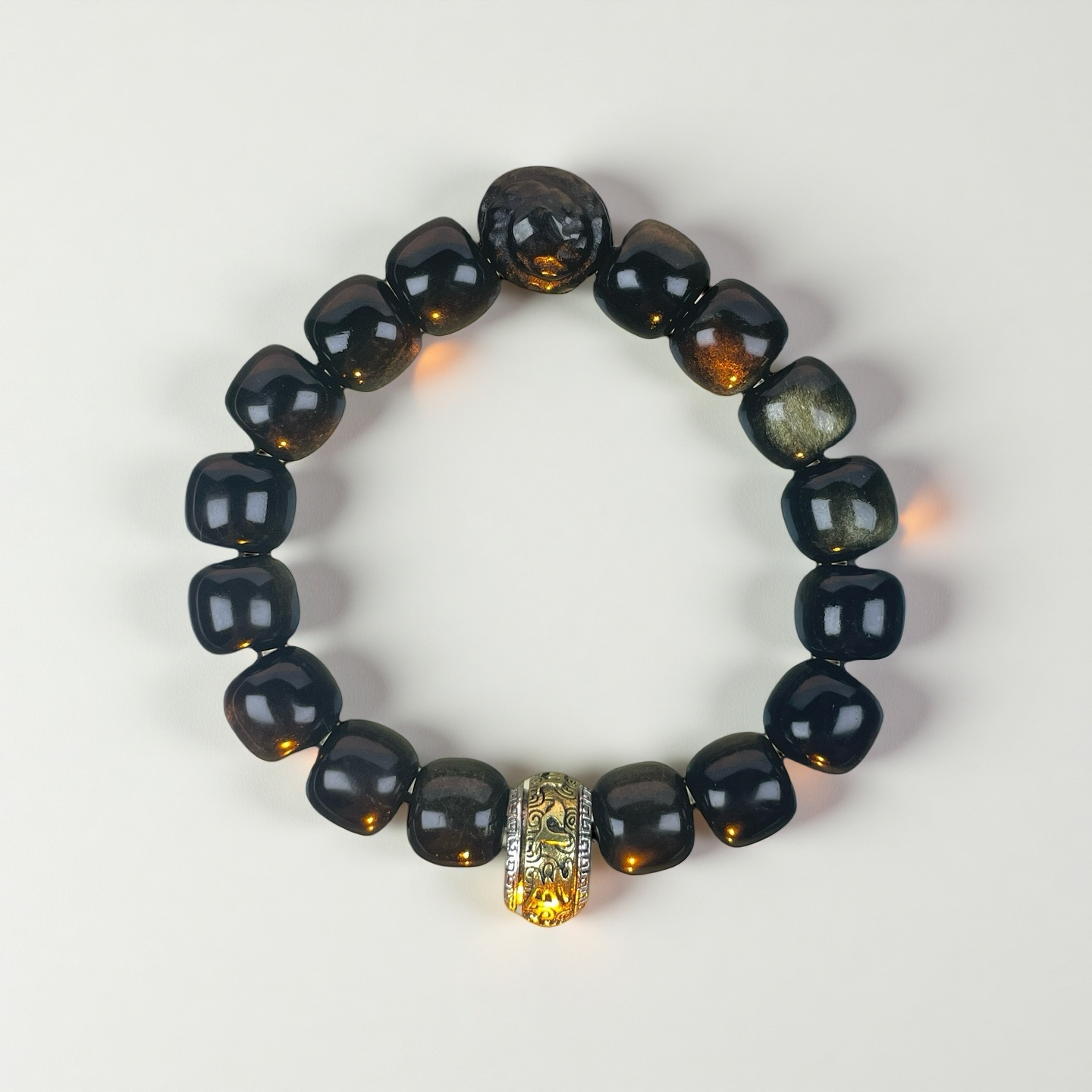 Golden Obsidian Zodiac Guardian
