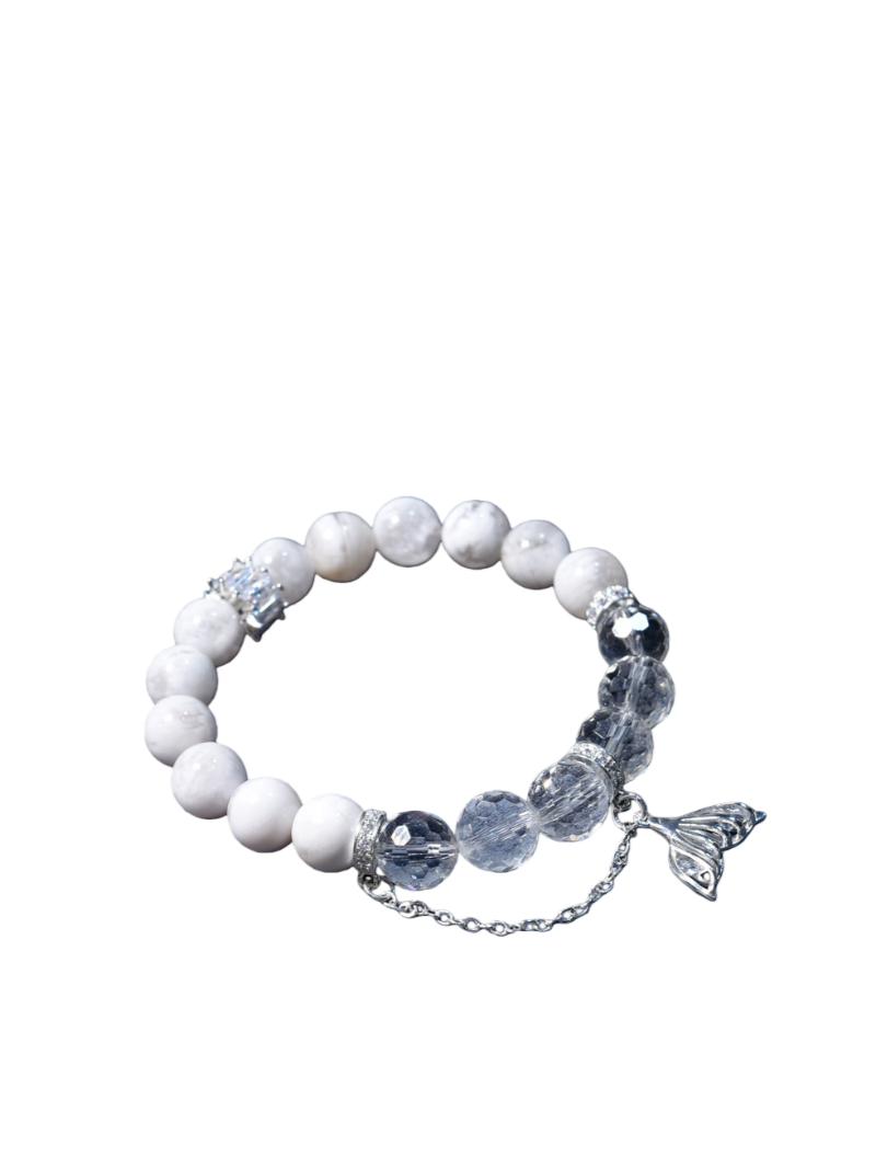Snow Phantom Fish Tail Faceted Bracelet