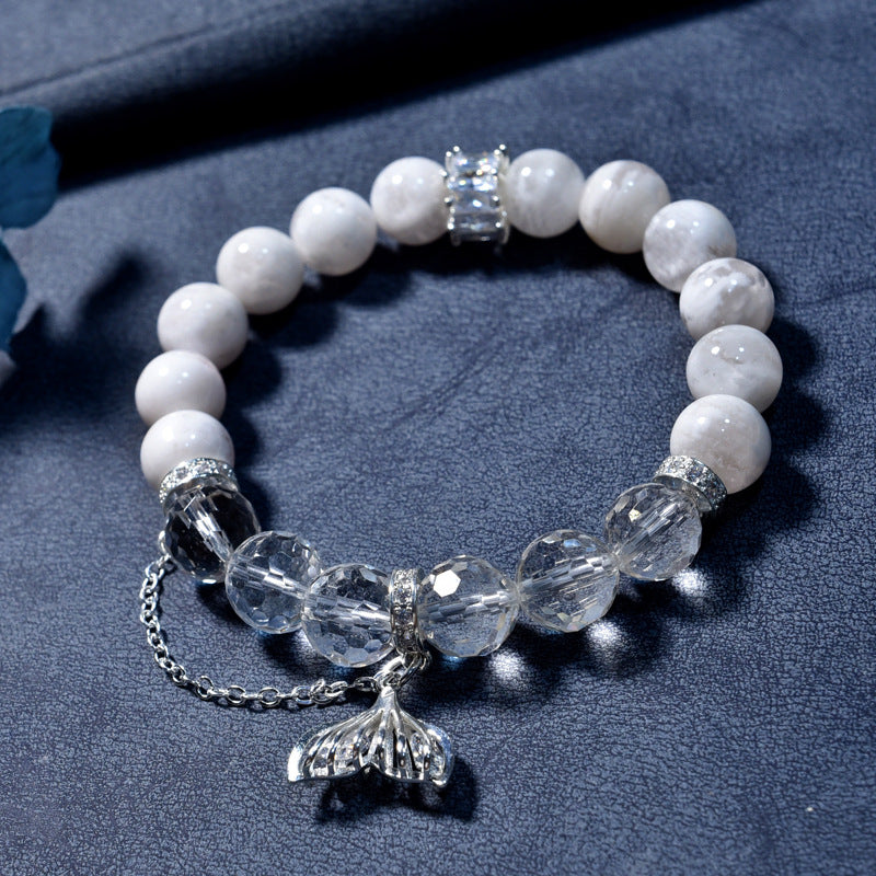 Snow Phantom Fish Tail Faceted Bracelet