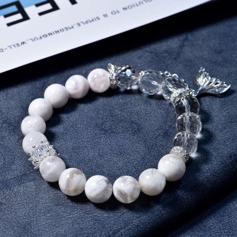 Snow Phantom Fish Tail Faceted Bracelet