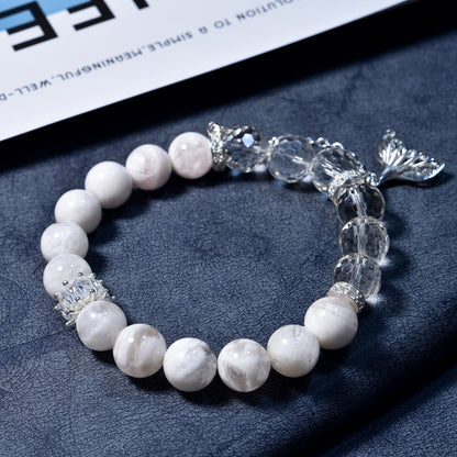 Snow Phantom Fish Tail Faceted Bracelet