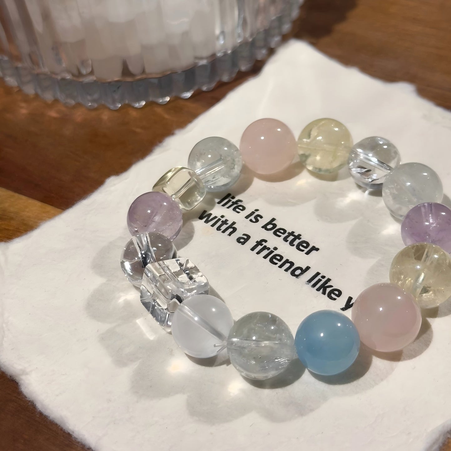 Pastel Gems Single-Strand Bracelet