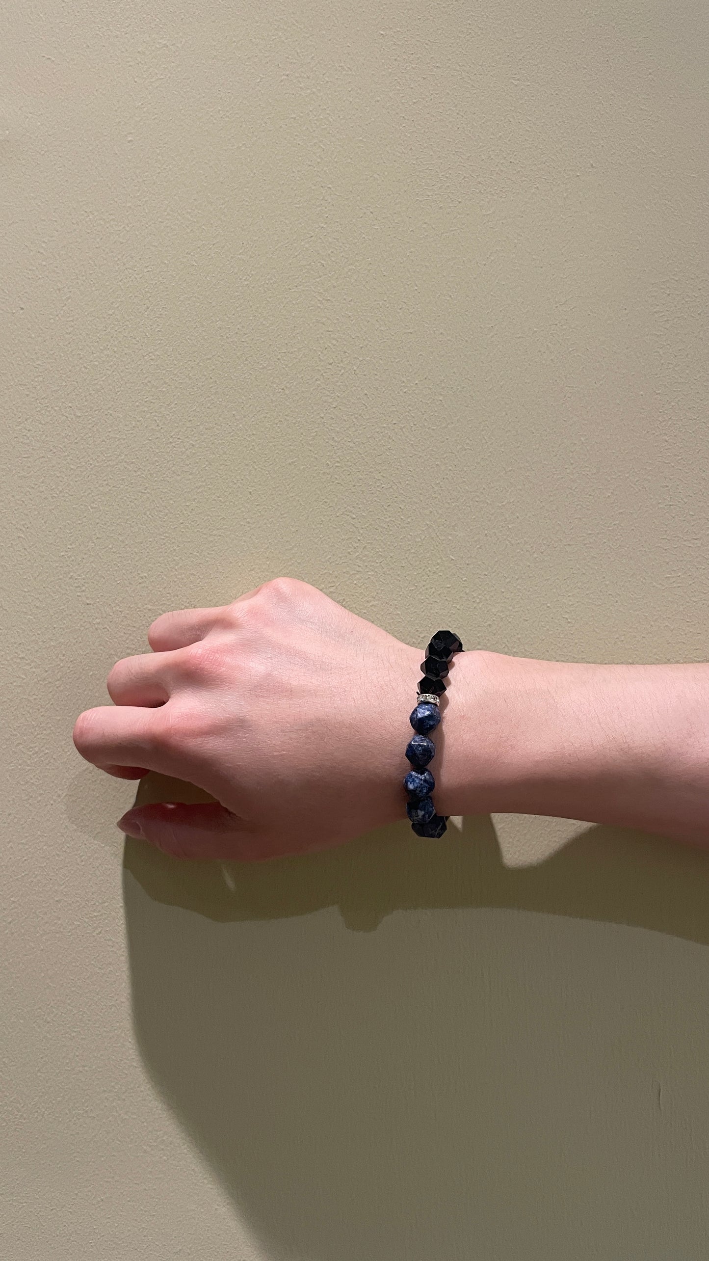 Mountains & Seas · Blue Strata Agate Minimalist Bracelet