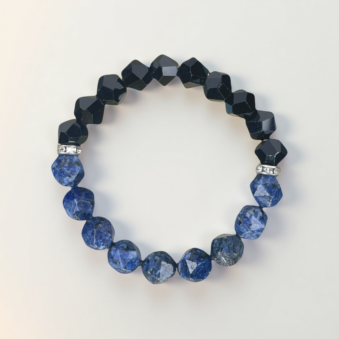 Mountains & Seas · Blue Strata Agate Minimalist Bracelet